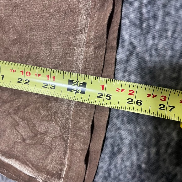 Affliction Live Fast Shirt V-Neck Womens Medium Cream Brown Y2K Grunge - Picture 11 of 11